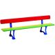 Banc public enfants en bois multicolore