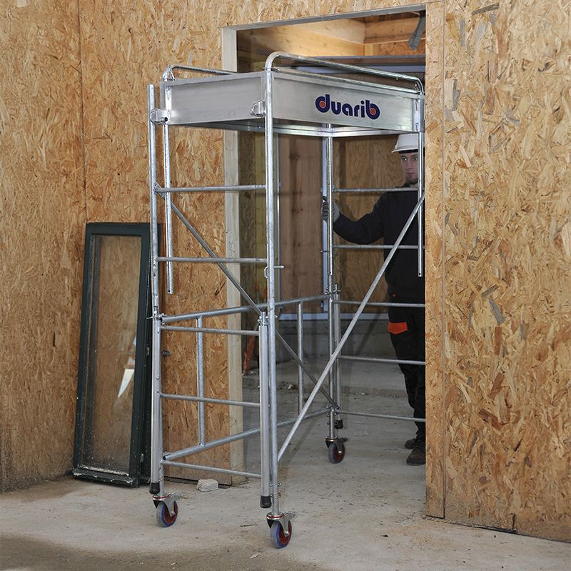 Echafaudage roulant en acier pliable ROLLY passage bas