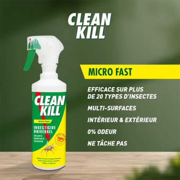 Cleankill Microfast 500 ml caractéristiques Cleankill Microfast 500 ml caractéristiques