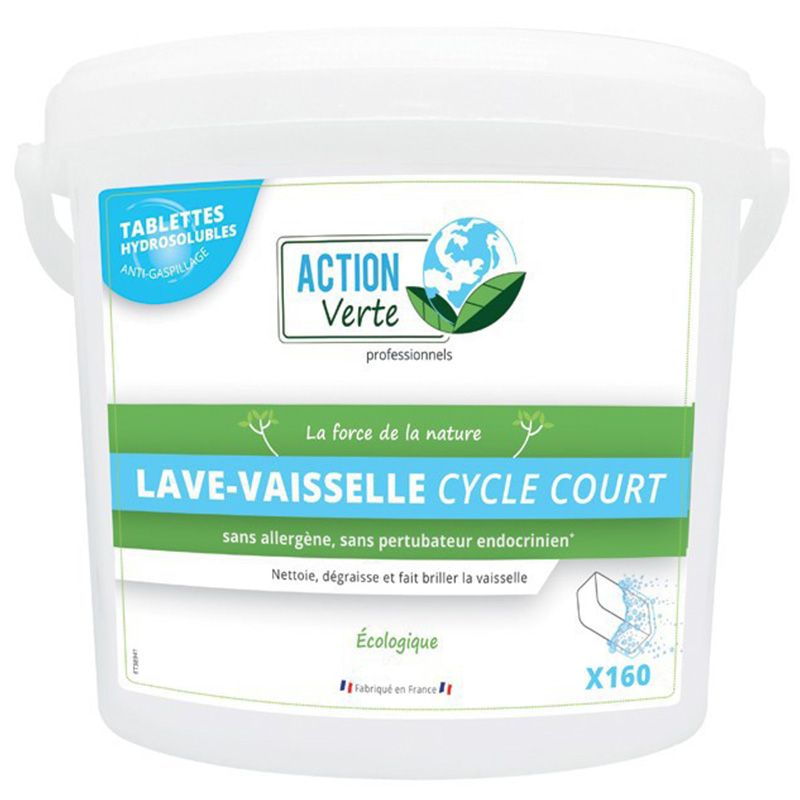 Action verte tablettes lave-vaisselle cycle court Ecocert x 160