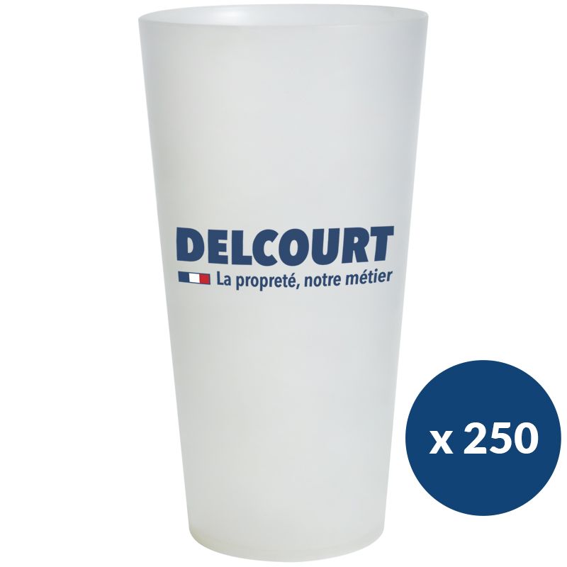 Gobelet personnalisé transparent 33 cl x 250 DELCOURT PROPRETE Gobelet personnalisé transparent 33 cl x 250 DELCOURT PROPRETE