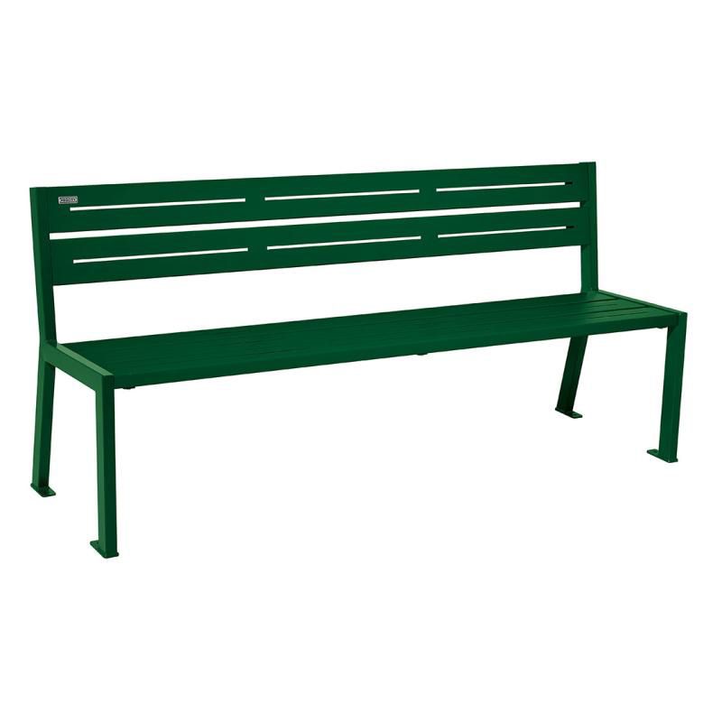 Banc public en métal vert 8 places design Banc public en métal vert 8 places design