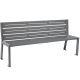 Banc public en métal 8 places 180 cm