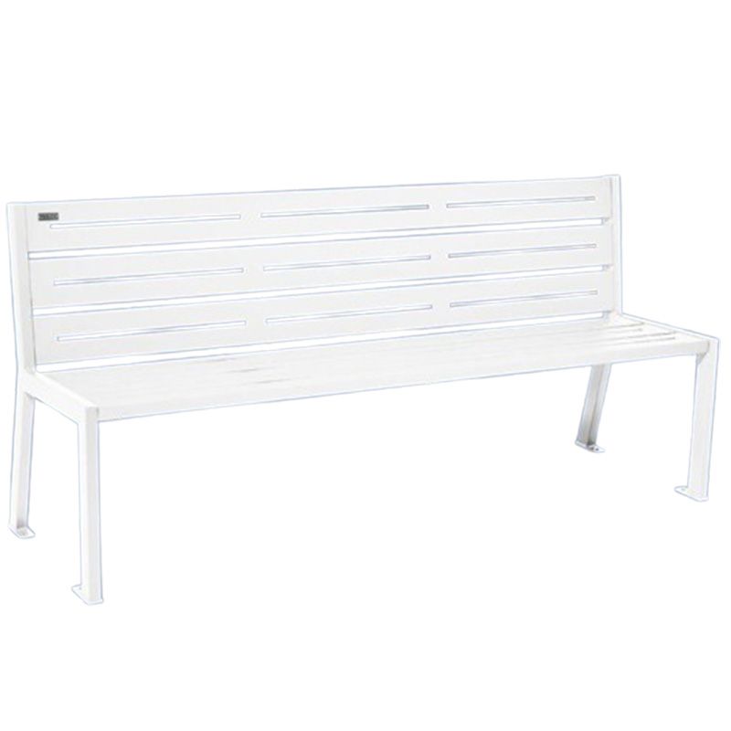 Banc eco-responsable silaos 6 lames acier sans accoudoir lg 1800mm blanc