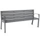Banc public en métal avec accoudoirs 180 cm acier