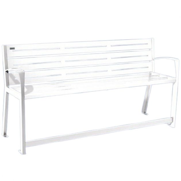 Banc senior eco-resp silaos 6 lames acier avec accoudoirs lg 1800mm blanc Banc senior eco-resp silaos 6 lames acier avec accoudoirs lg 1800mm blanc