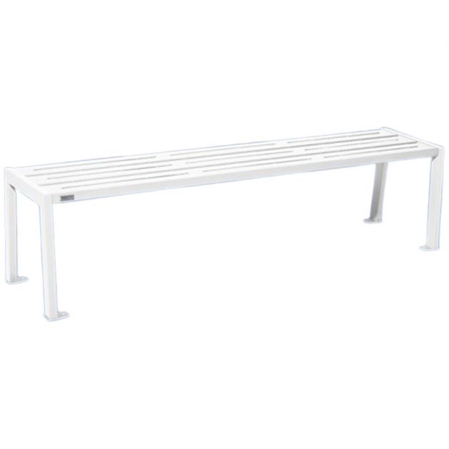 Banquette eco-resp silaos lames acier lg 1800mm blanc