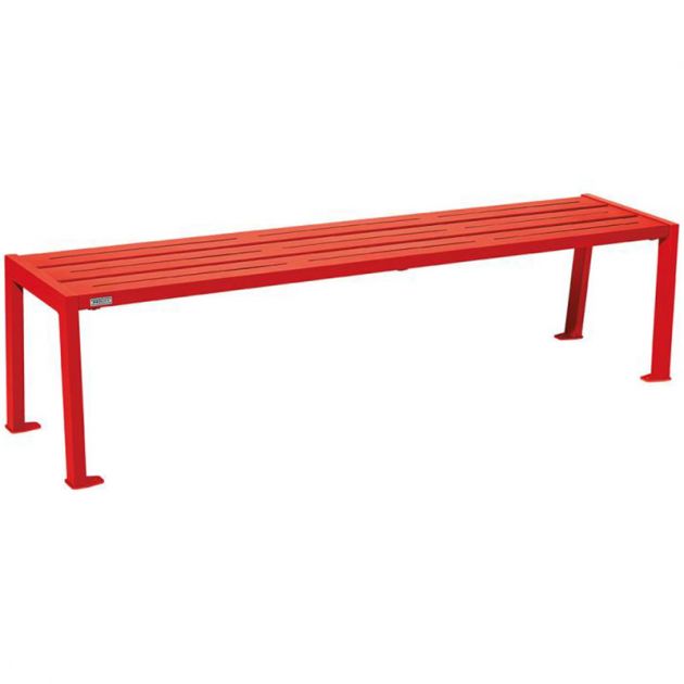 Banquette eco-resp silaos lames acier lg 1800mm rouge