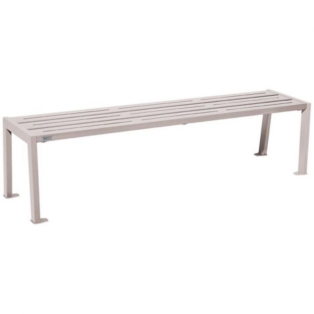 Banquette eco-resp silaos lames acier lg 1800mm gris