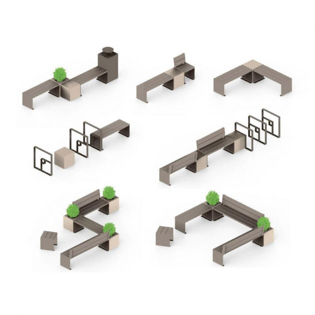 Banquette kub.Acier long 1800 mm