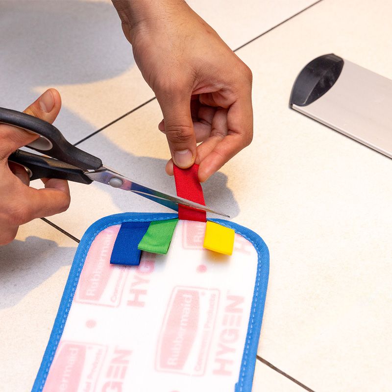 Frange de lavage microfibre 40 cm pour Balai Pulse Rubbermaid code couleur