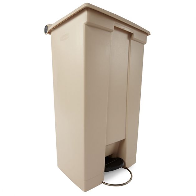 Collecteur 87 L Step-On Classic Rubbermaid beige face Collecteur 87 L Step-On Classic Rubbermaid beige face