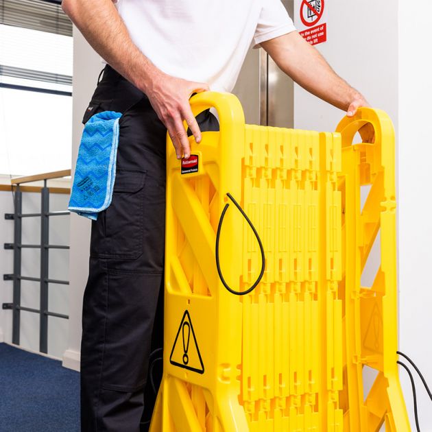 Barrière de sécurité mobile 4m Rubbermaid dépliage Barrière de sécurité mobile 4m Rubbermaid dépliage