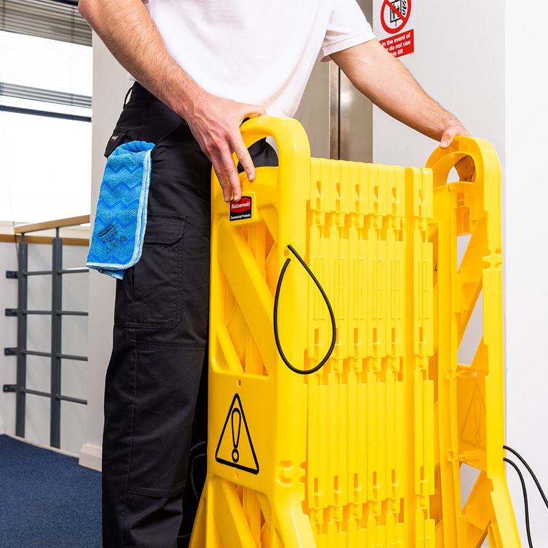 Barrière de sécurité mobile 4m Rubbermaid dépliage Barrière de sécurité mobile 4m Rubbermaid dépliage