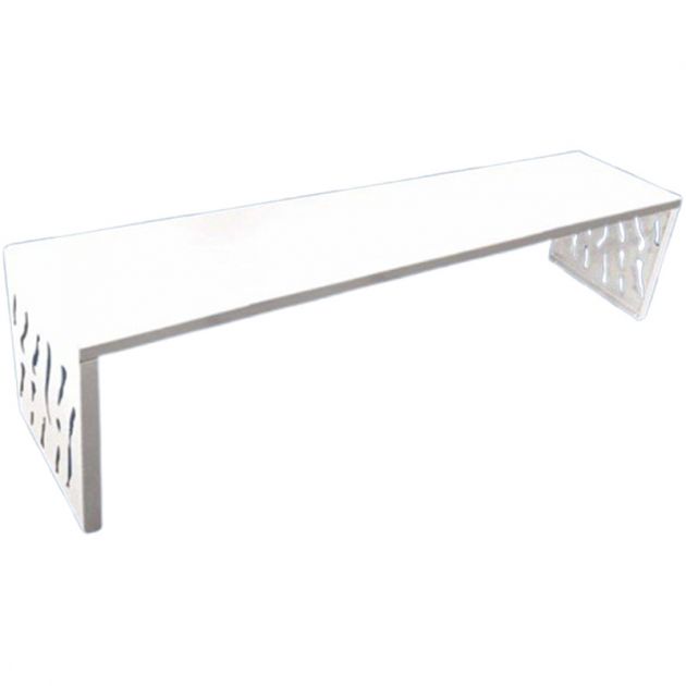 Banquette venise tout acier lg 1800 mm blanc