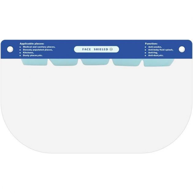 Visière de protection transparente en plastique à plat