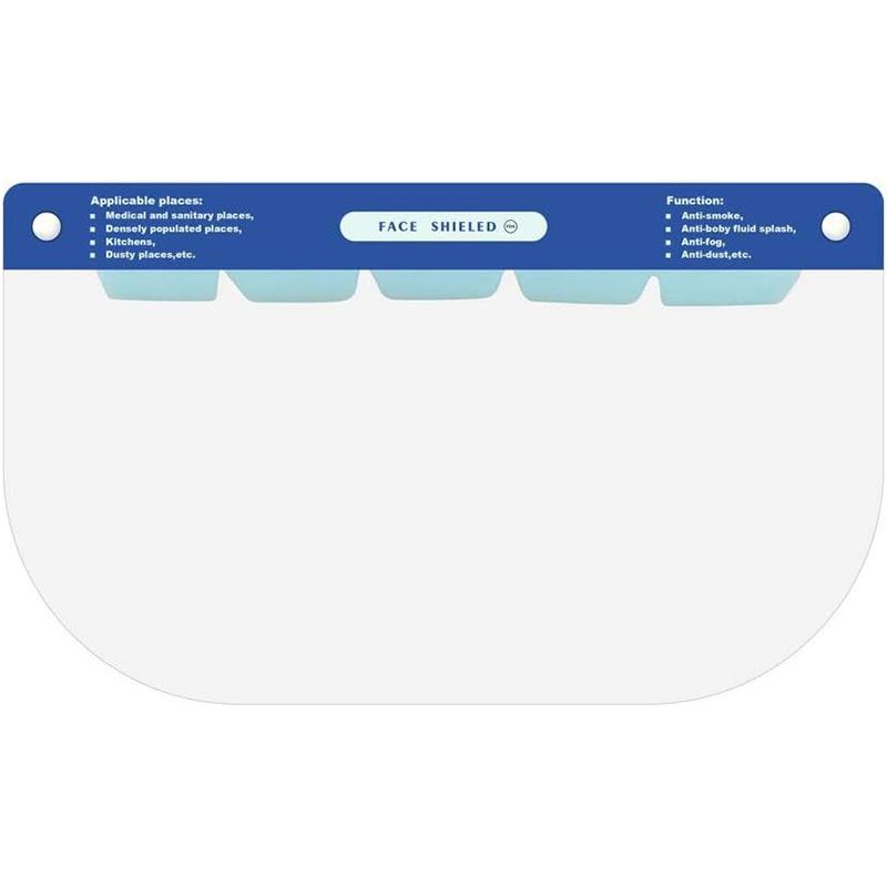 Visière de protection transparente en plastique à plat