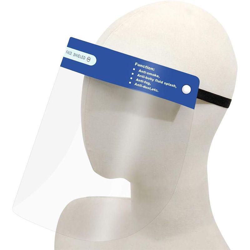 Visière de protection transparente en plastique