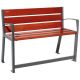 Banc public bois senior 120 cm lasuré acajou et acier