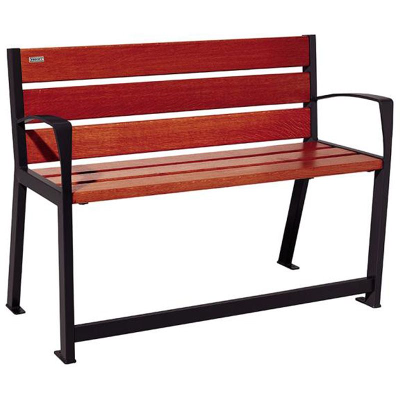 Banc senior eco-resp silaos 6 lames acajou sans accoudoirs lg 1200 mm noir