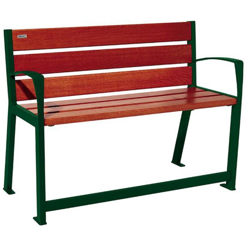 Banc senior eco-resp silaos 6 lames acajou sans accoudoirs lg 1200 mm vert