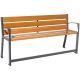 Banc public bois senior 180 cm chêne et acier