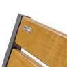 Banc senior eco-resp silaos 6 lames chêne clair sans accoudoirs lg 1800 mm logo