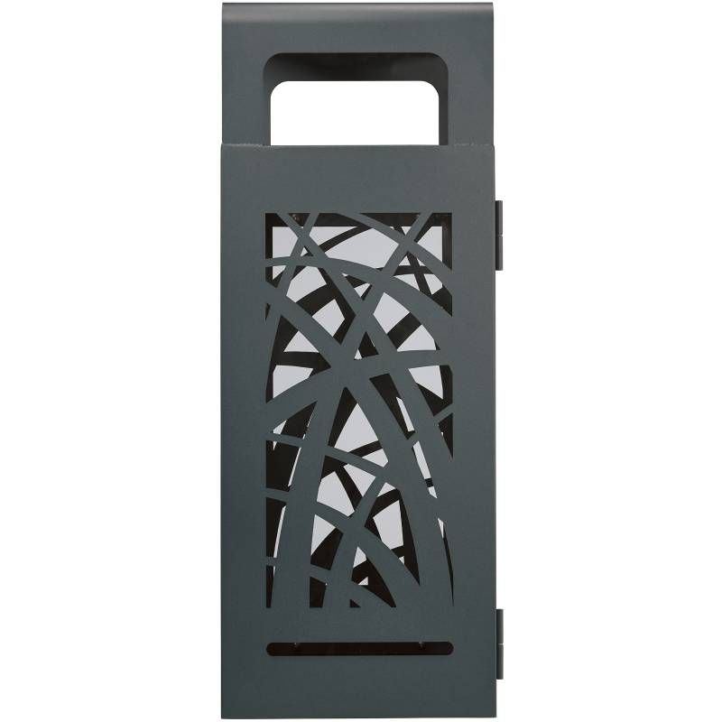 Poubelle publique vigipirate anti-nuisibles Cybel 110 L gris cote Poubelle publique vigipirate anti-nuisibles Cybel 110 L gris cote