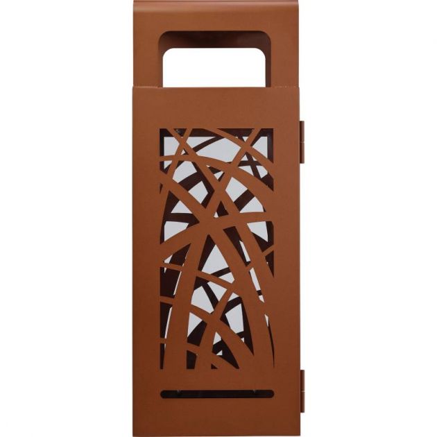 Poubelle publique vigipirate anti-nuisibles Cybel 110 L corten cote Poubelle publique vigipirate anti-nuisibles Cybel 110 L corten cote