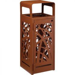 Poubelle publique vigipirate anti-nuisibles Cybel 110 L corten
