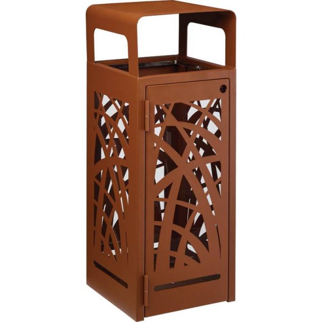 Poubelle publique vigipirate anti-nuisibles Cybel 110 L corten Poubelle publique vigipirate anti-nuisibles Cybel 110 L corten