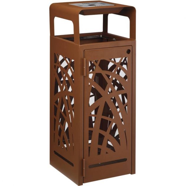 Poubelle cendrier vigipirate anti-nuisibles Cybel 110 L corten Poubelle cendrier vigipirate anti-nuisibles Cybel 110 L corten