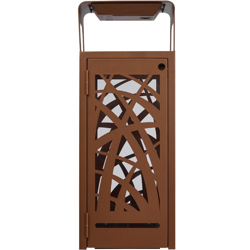 Poubelle cendrier vigipirate anti-nuisibles Cybel 110 L corten face Poubelle cendrier vigipirate anti-nuisibles Cybel 110 L corten face