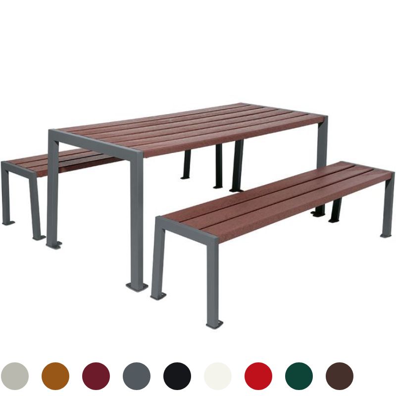 Table de pique-nique plastique recyclé et acier Table de pique-nique plastique recyclé et acier