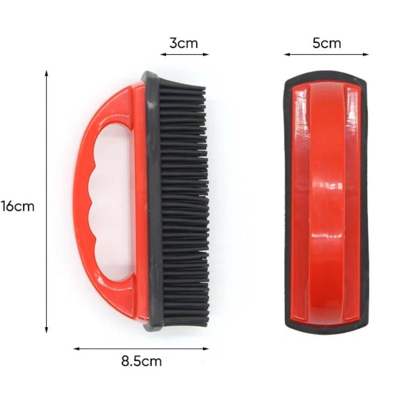 Brosse anti-poils à poignée rouge