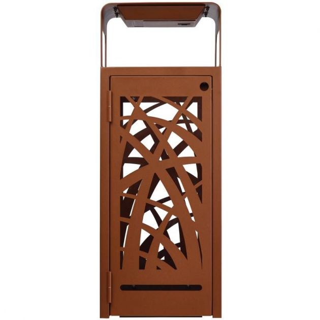 Poubelle cendrier vigipirate Cybel 110 L corten face Poubelle cendrier vigipirate Cybel 110 L corten face
