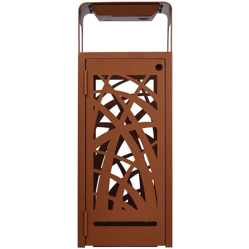 Poubelle cendrier vigipirate Cybel 110 L corten face Poubelle cendrier vigipirate Cybel 110 L corten face
