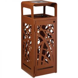 Poubelle cendrier vigipirate Cybel 110 L Corten