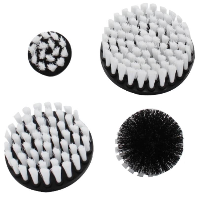 Lot de 4 brosses (poils doux blancs) pour visseuse