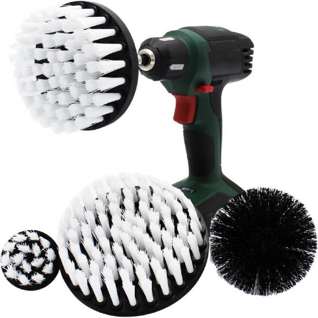 Lot de 4 brosses à poils doux blancs
