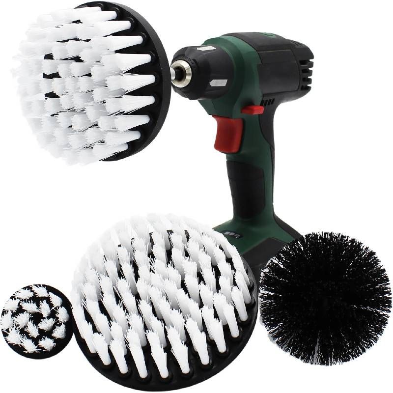 Lot de 4 brosses à poils doux blancs