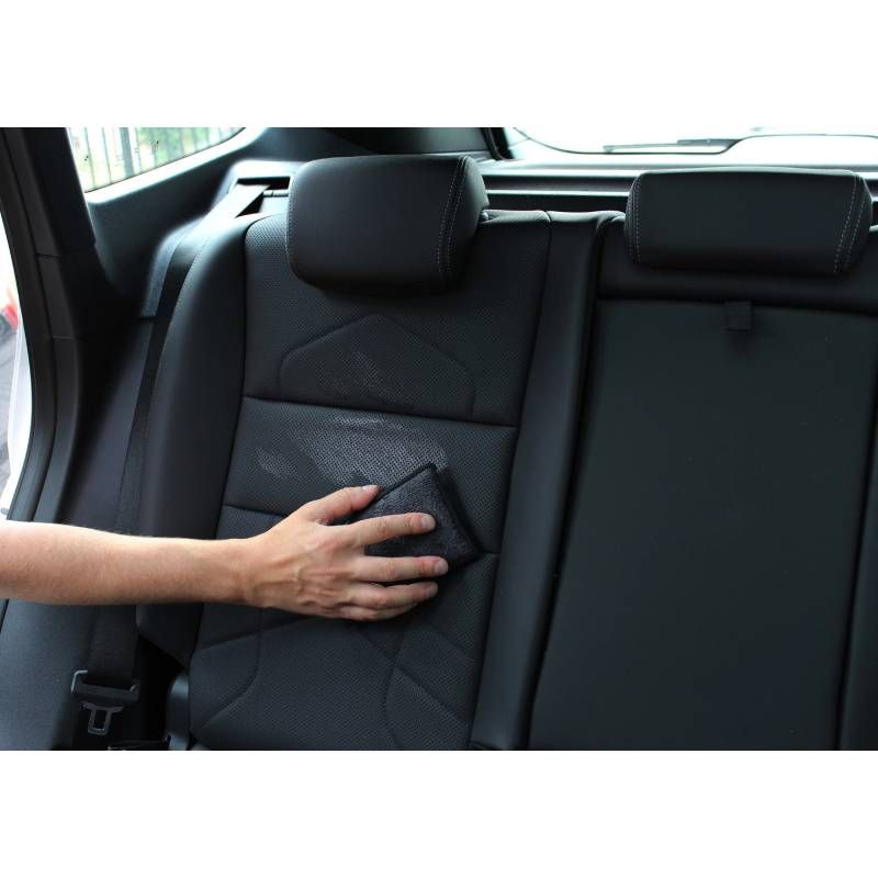 Sachet de 4x eponge à récurer pour cuir textile, vinyle et plastique