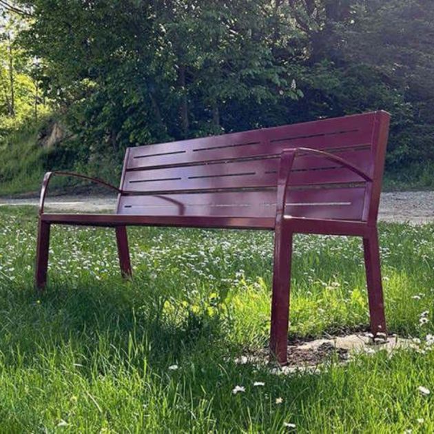 Banc acier avec accoudoirs 180 cm SILAOS Banc acier avec accoudoirs 180 cm SILAOS