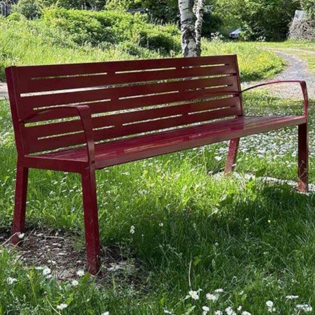Banc acier avec accoudoirs 180 cm SILAOS Banc acier avec accoudoirs 180 cm SILAOS