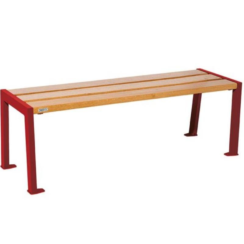 Banquette Procity Silaos chêne clair 120 cm bordeaux