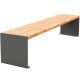 Banc public sans dossier bois 180 cm Kub chêne et acier