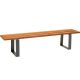Banc public sans dossier 4 places en bois et acier