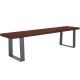 Banc public sans dossier 180 cm plastique recyclé et acier