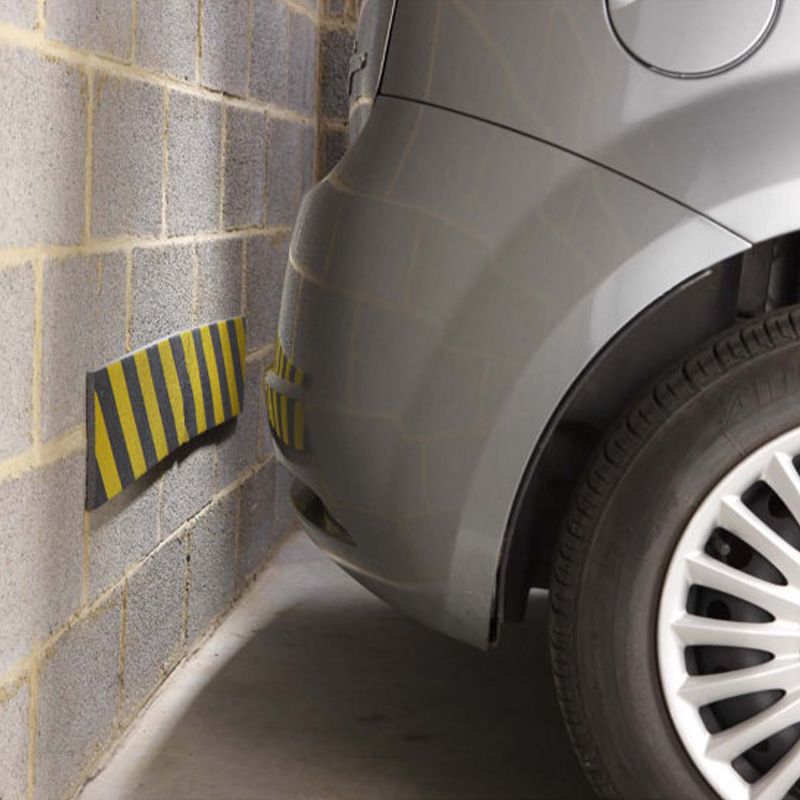 Lot de 2 mousses de protection de carrosserie "grande longueur" pare choc arriere noir jaune Lot de 2 mousses de protection de carrosserie "grande longueur" pare choc arriere noir jaune