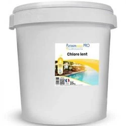 Galets chlore lent 25 Kg Purissimeau